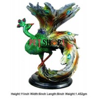 Peacock Bowl Stand Aquarium Toy